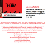 Learning Note #3: Solidarity as facilitation – Giving voice to people’s struggles!